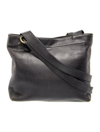 Pre-owned Coach Leather Shoulder Bag In Black