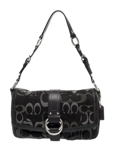 Pre-owned Coach Leather Shoulder Bag In Black