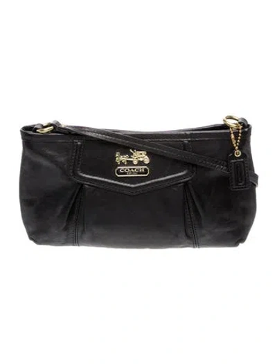 Pre-owned Coach Leather Shoulder Bag In Black