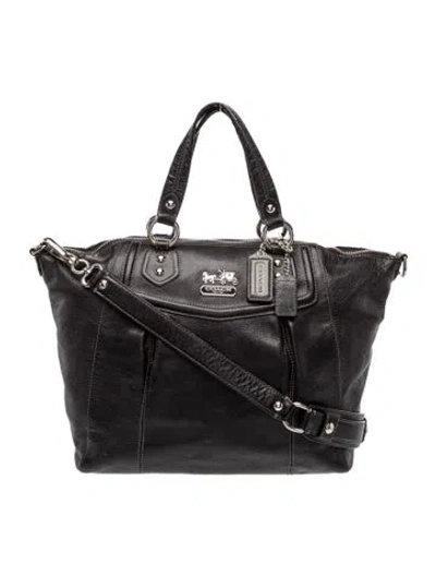 Pre-owned Coach Leather Shoulder Bag In Black