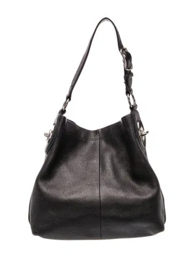 Pre-owned Coach Leather Shoulder Bag In Black