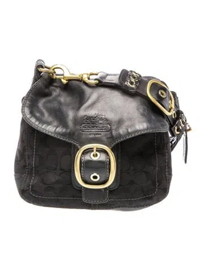 Pre-owned Coach Leather Shoulder Bag In Black