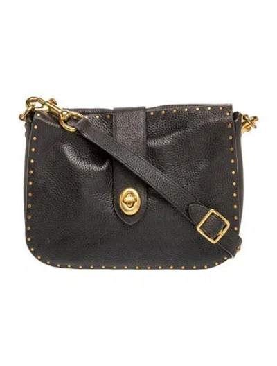 Pre-owned Coach Leather Shoulder Bag In Black