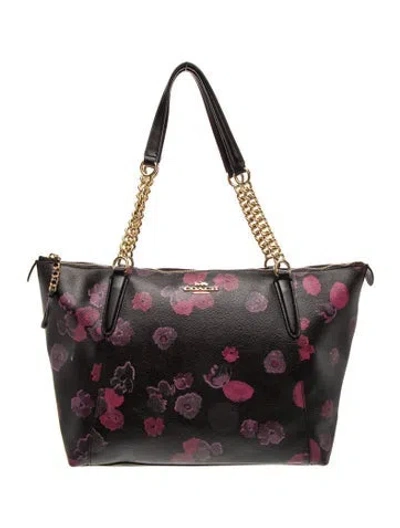 Pre-owned Coach Leather Shoulder Bag In Black