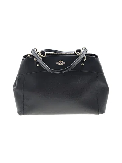 Pre-owned Coach Leather Shoulder Bag In Black