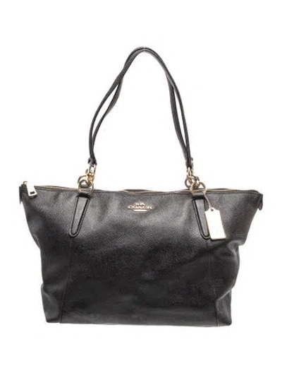 Pre-owned Coach Leather Shoulder Bag In Black