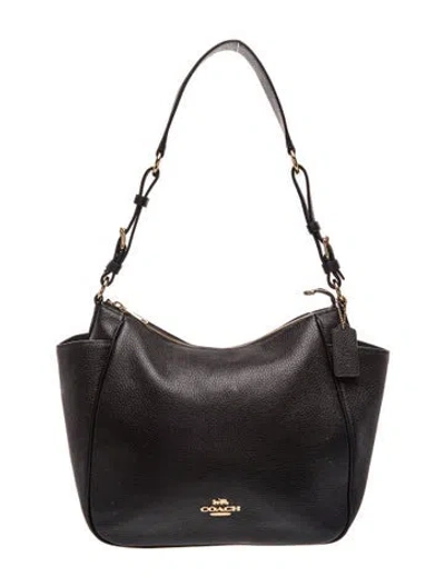 Pre-owned Coach Leather Shoulder Bag In Black
