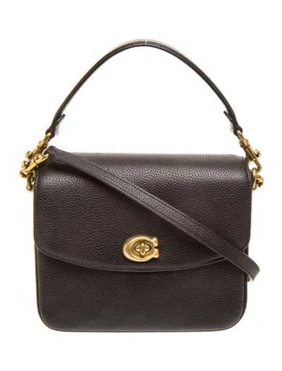 Pre-owned Coach Leather Shoulder Bag In Black