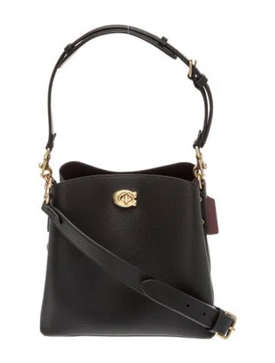 Pre-owned Coach Leather Shoulder Bag In Black