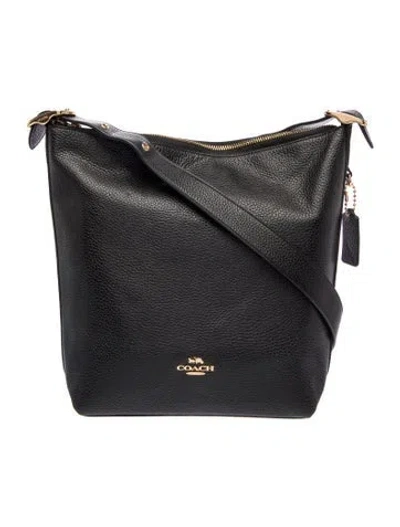 Pre-owned Coach Leather Shoulder Bag In Black