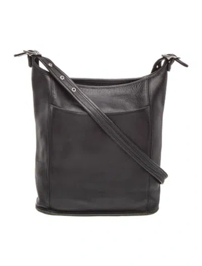 Pre-owned Coach Leather Shoulder Bag In Black