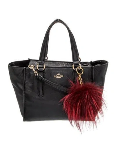 Pre-owned Coach Leather Shoulder Bag In Black