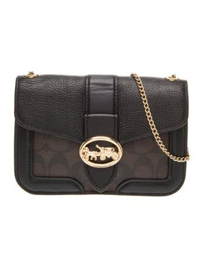 Pre-owned Coach Leather Shoulder Bag In Black