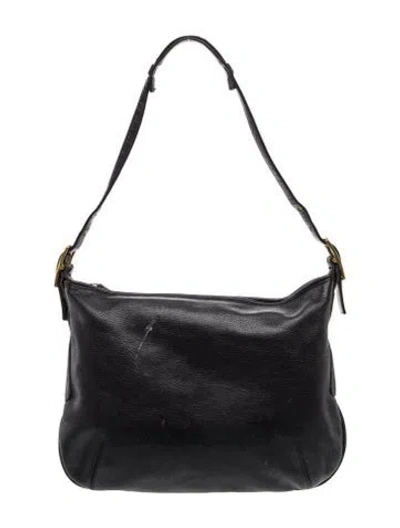 Pre-owned Coach Leather Shoulder Bag In Black