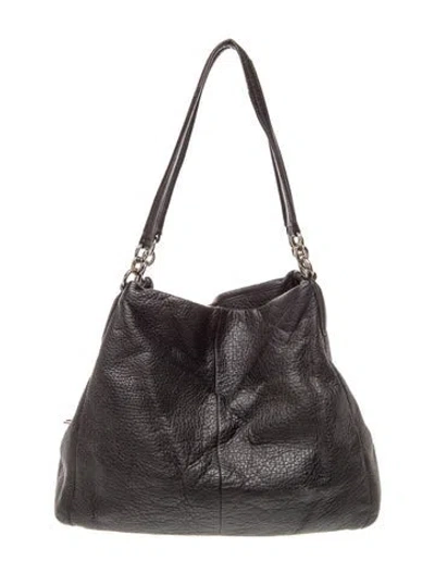 Pre-owned Coach Leather Shoulder Bag In Black