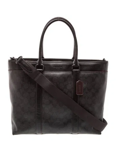 Pre-owned Coach Leather Shoulder Bag In Black