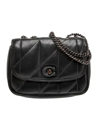 Pre-owned Coach Leather Shoulder Bag In Black