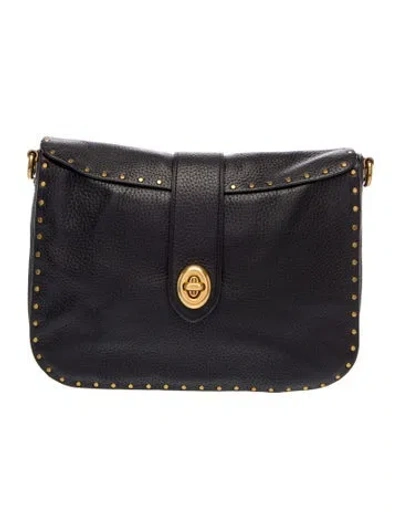 Pre-owned Coach Leather Shoulder Bag In Black