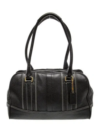 Pre-owned Coach Leather Shoulder Bag In Black