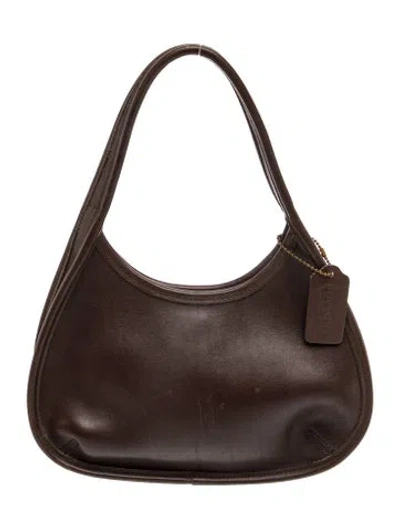 Pre-owned Coach Leather Shoulder Bag In Black