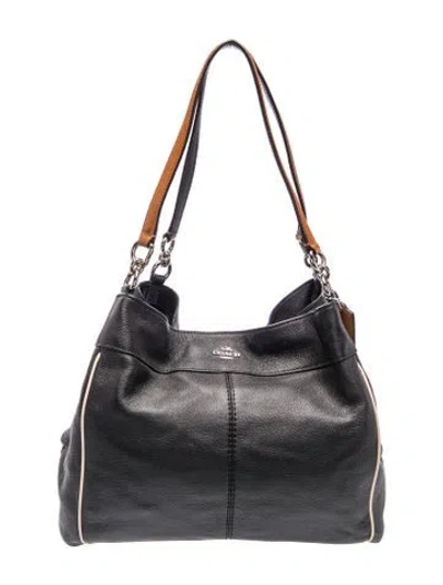 Pre-owned Coach Leather Shoulder Bag In Black