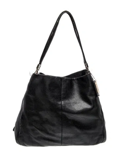 Pre-owned Coach Leather Shoulder Bag In Black