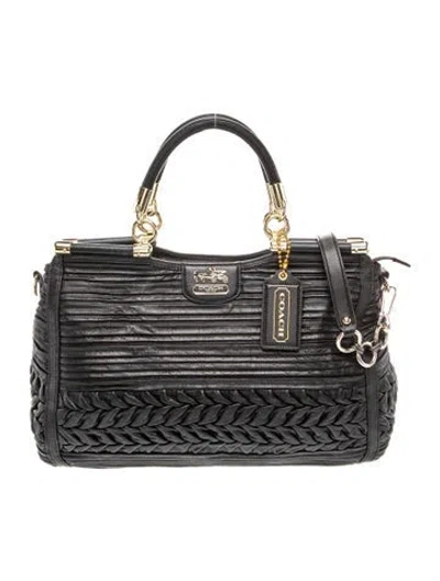 Pre-owned Coach Leather Shoulder Bag In Black
