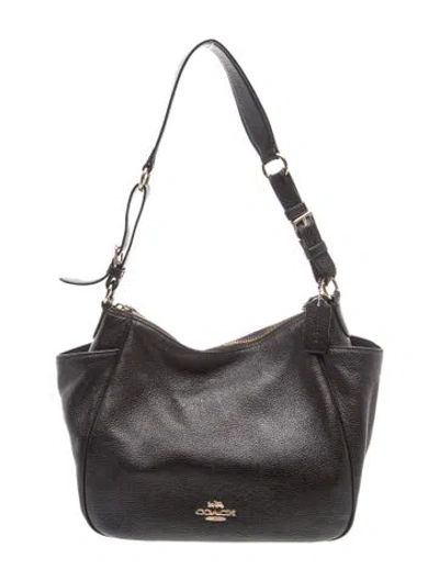 Pre-owned Coach Leather Shoulder Bag In Black