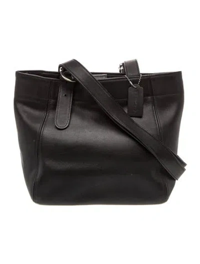 Pre-owned Coach Leather Shoulder Bag In Black