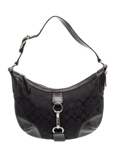 Pre-owned Coach Leather Shoulder Bag In Black