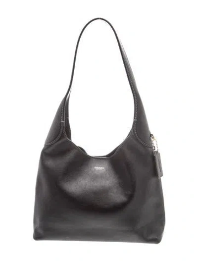 Pre-owned Coach Leather Shoulder Bag In Black