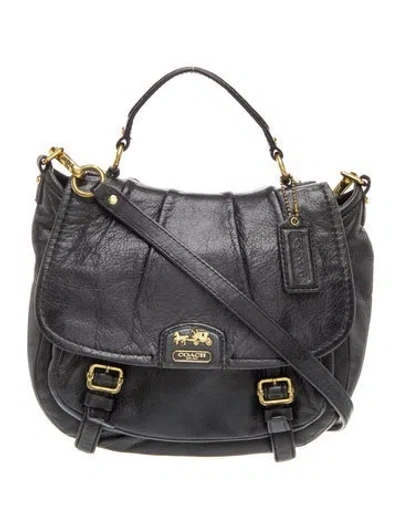 Pre-owned Coach Leather Shoulder Bag In Black