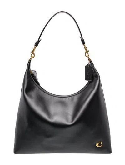 Pre-owned Coach Leather Shoulder Bag In Black