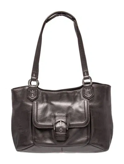 Pre-owned Coach Leather Shoulder Bag In Black