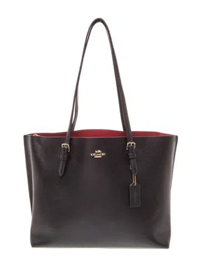 Pre-owned Coach Leather Shoulder Bag In Black