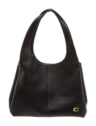 Pre-owned Coach Leather Shoulder Bag In Black