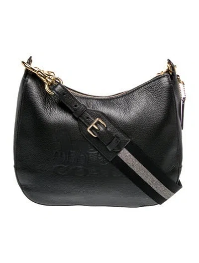 Pre-owned Coach Leather Shoulder Bag In Black