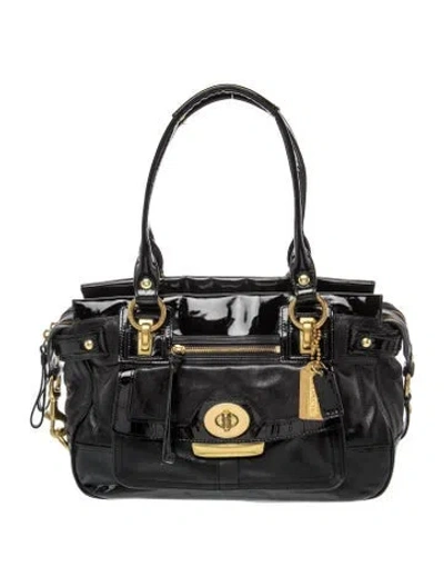 Pre-owned Coach Leather Shoulder Bag In Black