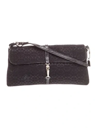 Pre-owned Coach Leather Shoulder Bag In Black