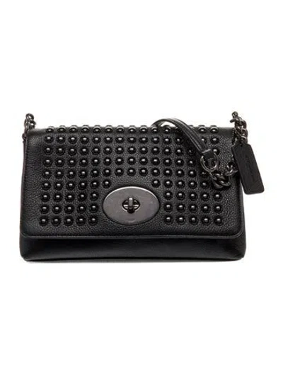 Pre-owned Coach Leather Shoulder Bag In Black