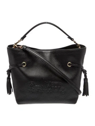 Pre-owned Coach Leather Shoulder Bag In Black