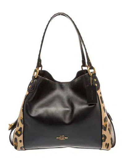 Pre-owned Coach Leather Shoulder Bag In Black