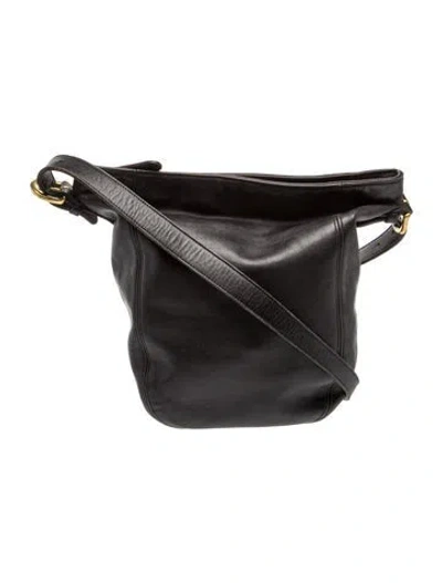 Pre-owned Coach Leather Shoulder Bag In Black