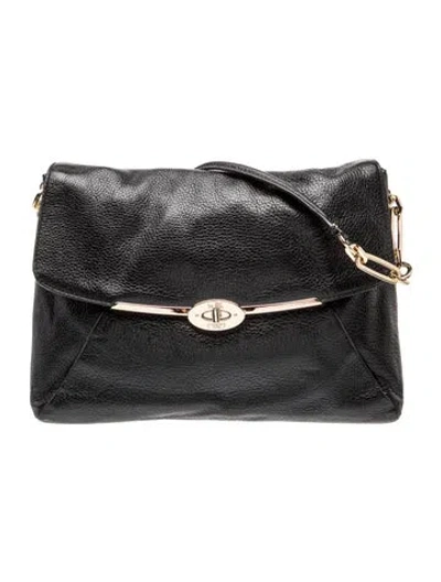 Pre-owned Coach Leather Shoulder Bag In Black