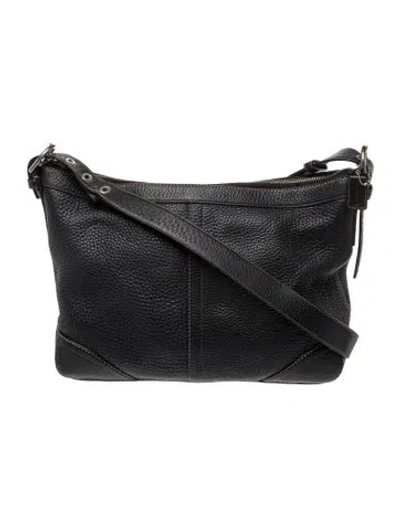Pre-owned Coach Leather Shoulder Bag In Black