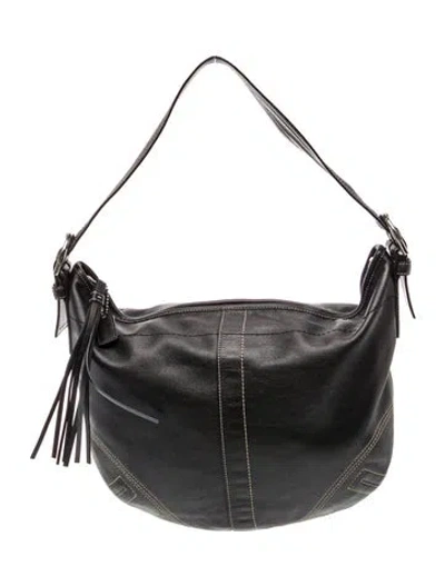 Pre-owned Coach Leather Shoulder Bag In Black