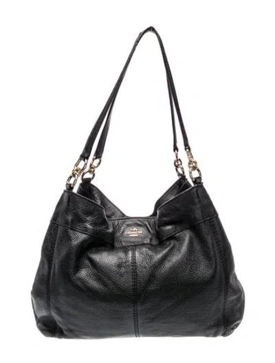 Pre-owned Coach Leather Shoulder Bag In Black