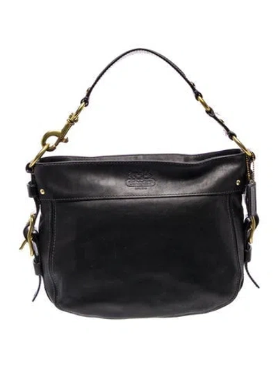 Pre-owned Coach Leather Shoulder Bag In Black