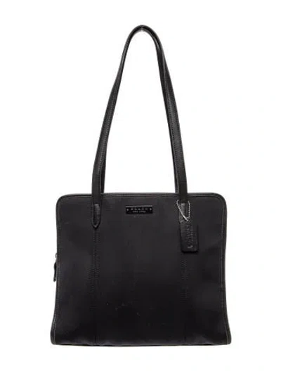 Pre-owned Coach Leather Shoulder Bag In Black