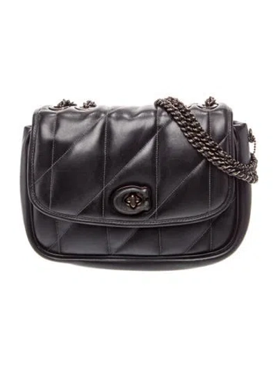 Pre-owned Coach Leather Shoulder Bag In Black